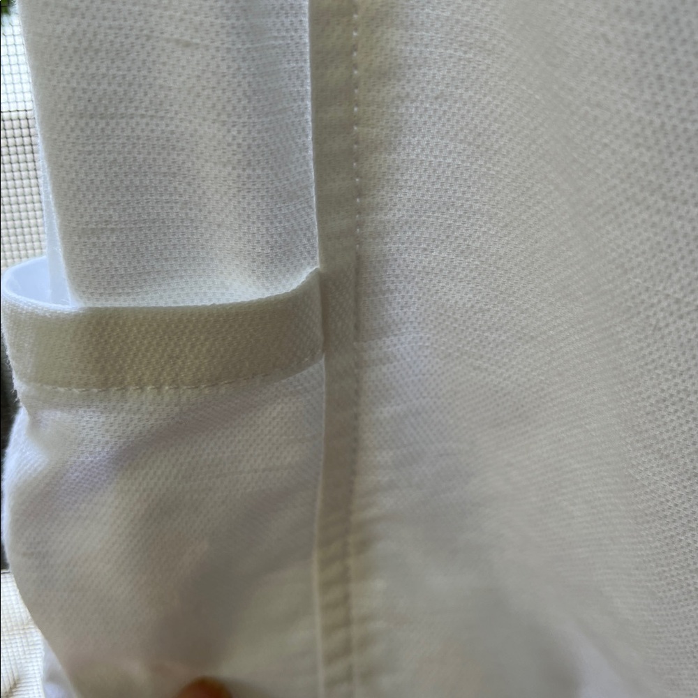 Eileen Fisher Organic Cotton and Hemp White Lantern Cargo Pocket Pull-On Pants - Picture 6 of 16